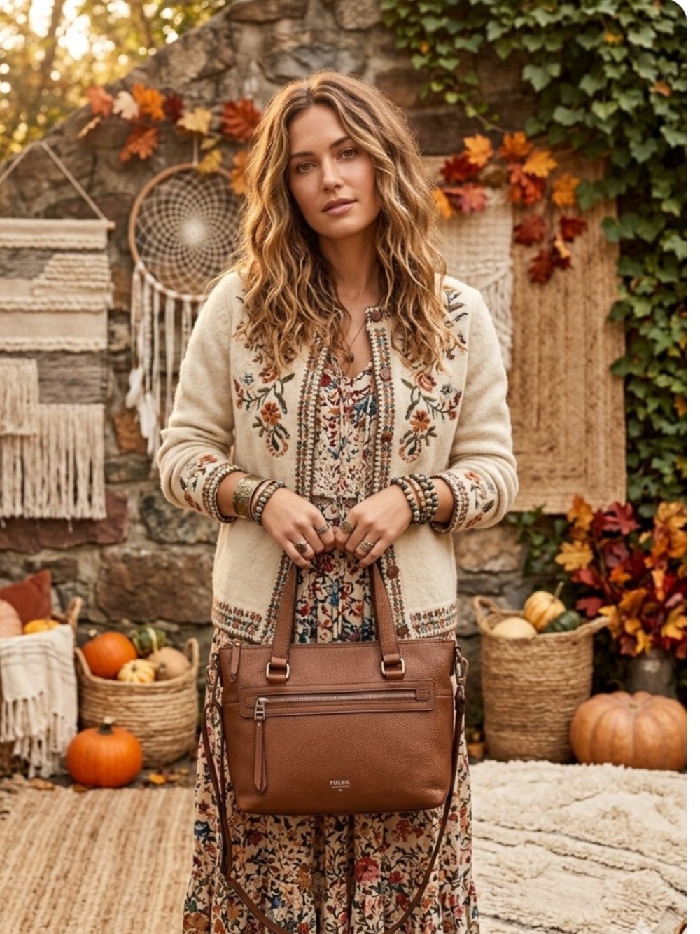 Fossil 1954 Brown Pebbled Genuine Leather
Double Top Handled Crossbody-EUC 🤎